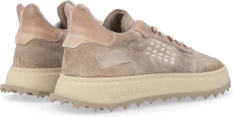 Be Positive Suède Leren Sneaker Cuprace01 Beige Heren