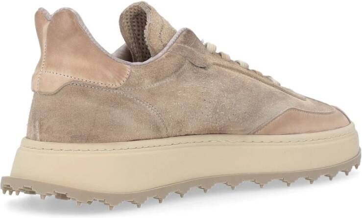 Be Positive Suède Leren Sneaker Cuprace01 Beige Heren