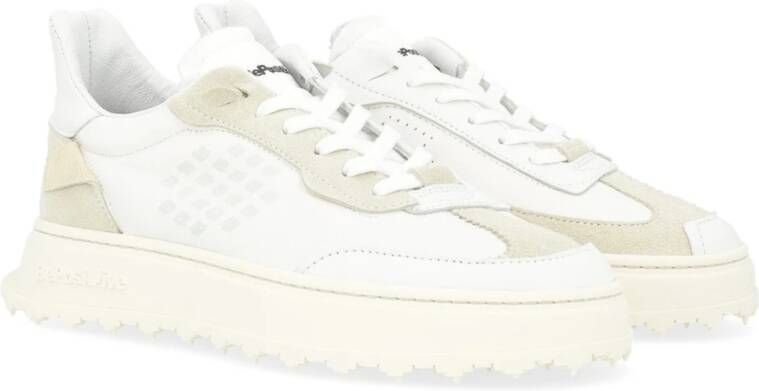 Be Positive Witte Leren Sneaker voor Vrouwen White Dames