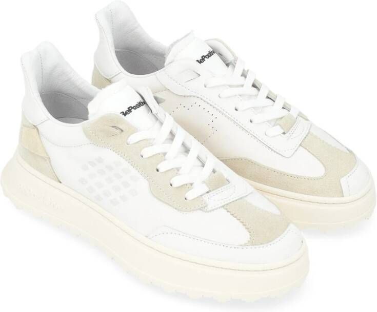 Be Positive Witte Leren Sneaker voor Vrouwen White Dames