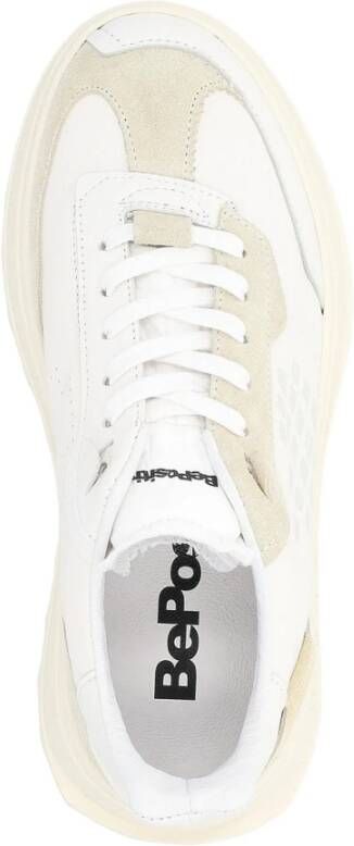 Be Positive Witte Leren Sneaker voor Vrouwen White Dames