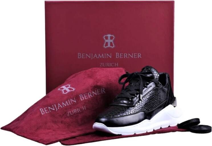 Benjamin Berner Python Brushed Hector Sneaker Black Heren