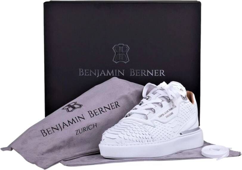 Benjamin Berner Python Cut-Matt Nappa Sneaker White Heren