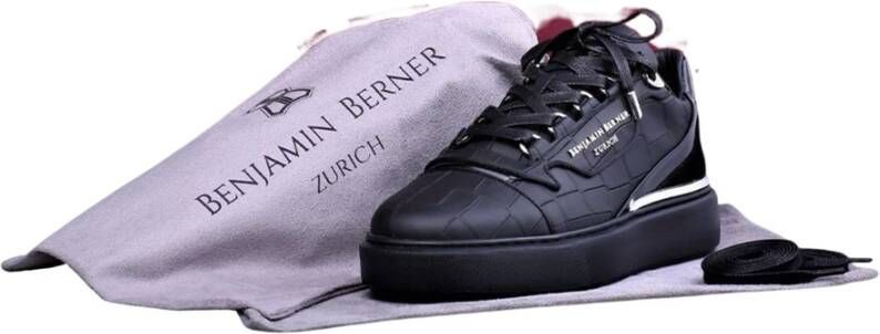 Benjamin Berner Python Cut-Matt Nappa Sneaker Black Heren