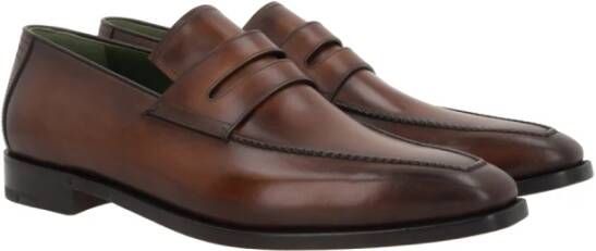 Berluti Donkerbruine leren mocassins Brown Heren