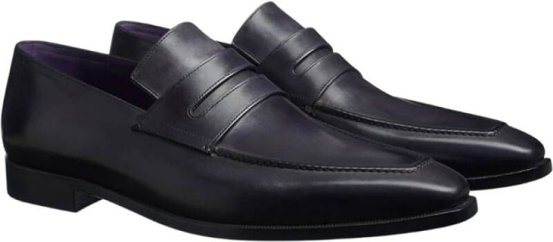 Berluti Handgemaakte Blake Constructie Leren Mocassin Black Heren