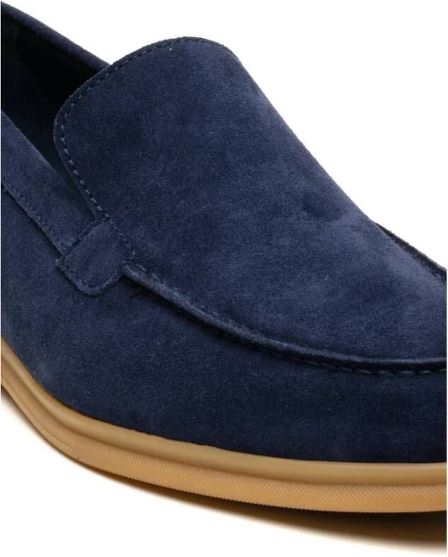 Berwick Blauwe Platte Schoenen Yankee Stijl Blue Heren