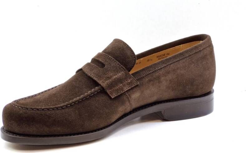 Berwick Bruine Suède Mocassin met Klassieke Details Brown Heren