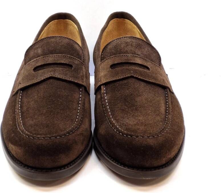 Berwick Bruine Suède Mocassin met Klassieke Details Brown Heren