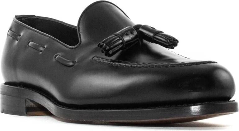 Berwick Klassieke zwarte leren loafers Black Heren