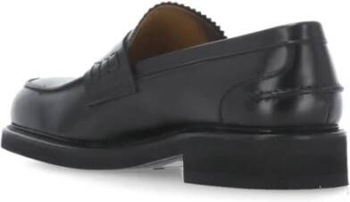 Berwick Zwarte Leren Loafers Ronde Neus Schoenen Black Heren