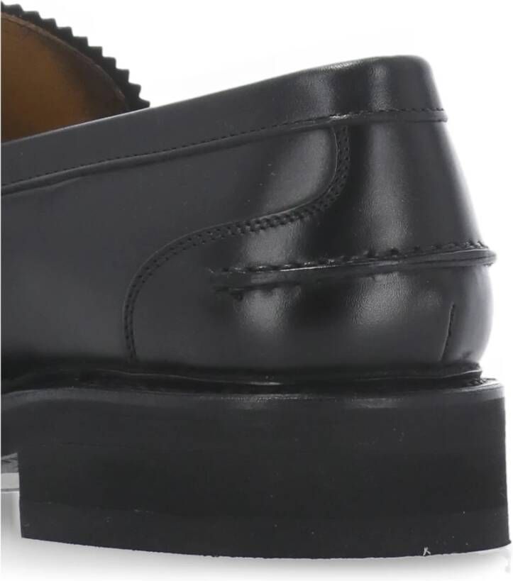 Berwick Zwarte Leren Loafers Ronde Neus Schoenen Black Heren