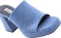 Bibi Lou Blauwe Denim Instappers Stijlvol Comfort Blue Dames - Thumbnail 7