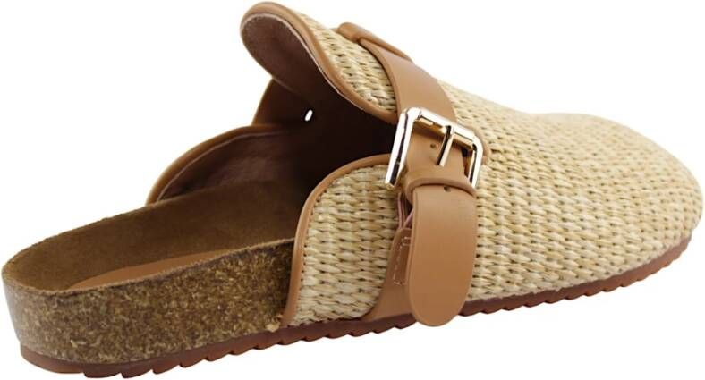 Bibi Lou Beige Raffia Sandalen Beige Dames