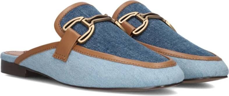 Bibi Lou Blauwe Denim Instappers Stijlvol Comfort Blue Dames