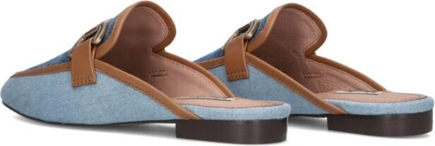 Bibi Lou Blauwe Denim Instappers Stijlvol Comfort Blue Dames