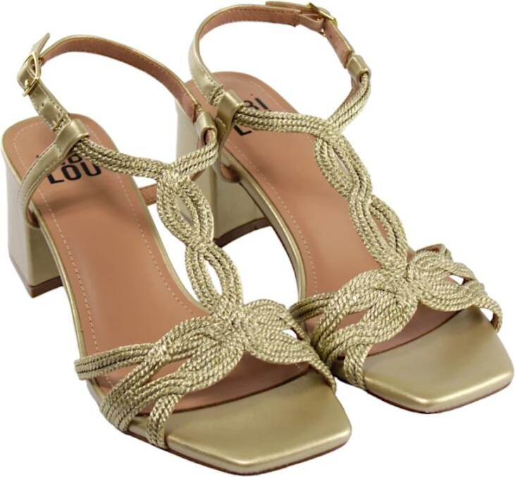 Bibi Lou Elegante Gouden Sandalen voor Vrouwen Yellow Dames