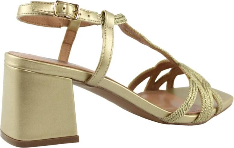 Bibi Lou Elegante Gouden Sandalen voor Vrouwen Yellow Dames