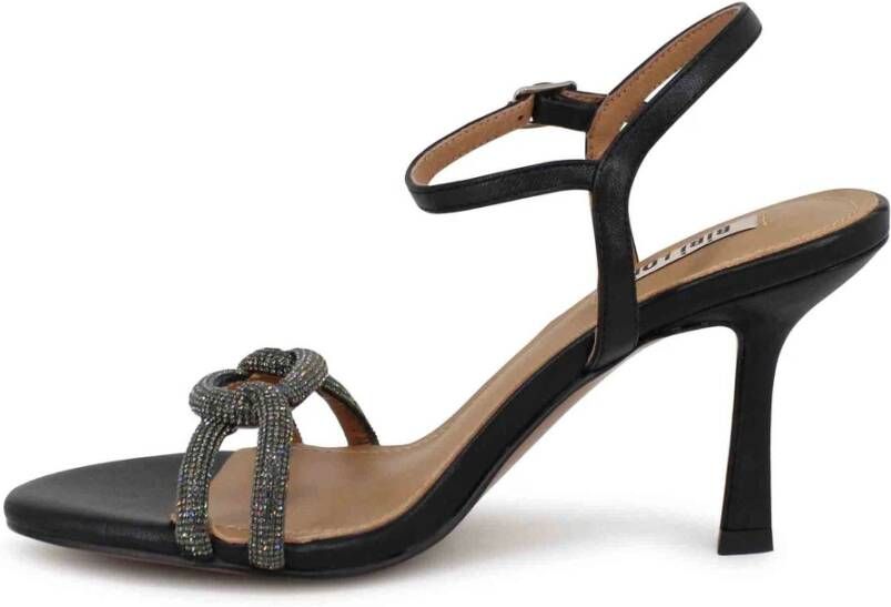 Bibi Lou Elegante Sandalen met Strassband en Hoge Hak Black Dames