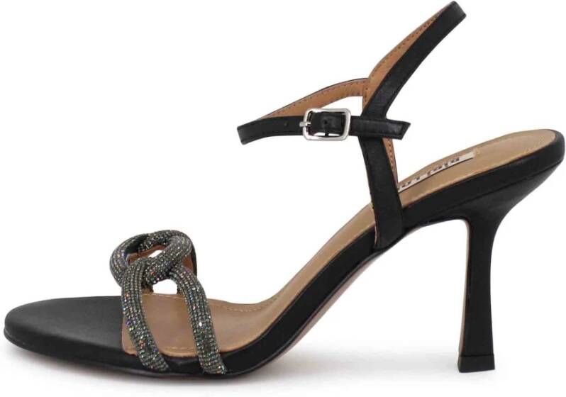 Bibi Lou Elegante Sandalen met Strassband en Hoge Hak Black Dames