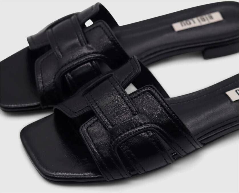 Bibi Lou Zwarte platte sandalen voor dames Zwart Dames