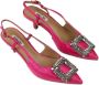 Bibi Lou Fuchsia Chanel Style Sandalen met Juweelapplicatie Pink Dames - Thumbnail 3