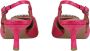 Bibi Lou Fuchsia Chanel Style Sandalen met Juweelapplicatie Pink Dames - Thumbnail 4