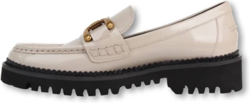 Bibi Lou Gouden Bit Loafer in Kamerkleur Beige Dames