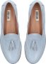 Bibi Lou Heldere Blauwe Leren Mocassin Blokhak Blue Dames - Thumbnail 4