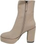 BiBi Lou 521p10vk Enkellaarsjes Enkelboots met rits Dames Taupe - Thumbnail 12