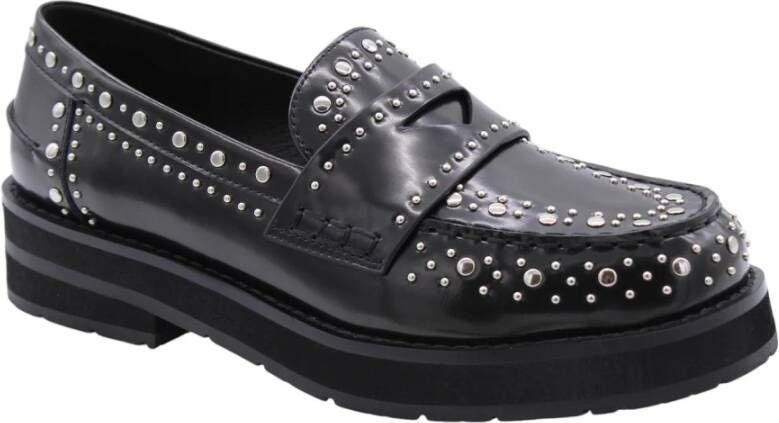 Bibi Lou Houten Schildpad Loafers voor Vrouwen Black Dames