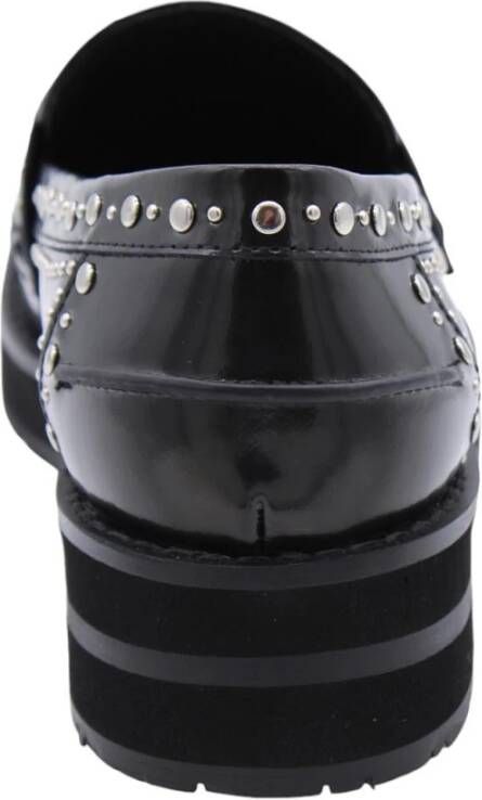 Bibi Lou Houten Schildpad Loafers voor Vrouwen Black Dames