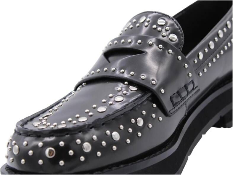 Bibi Lou Houten Schildpad Loafers voor Vrouwen Black Dames