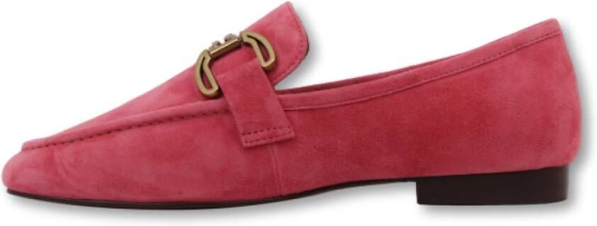 Bibi Lou Leren Loafers Elegante Stijl Red Dames