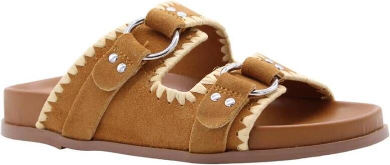 Bibi Lou Stijlvolle Zomer Slippers Brown Dames