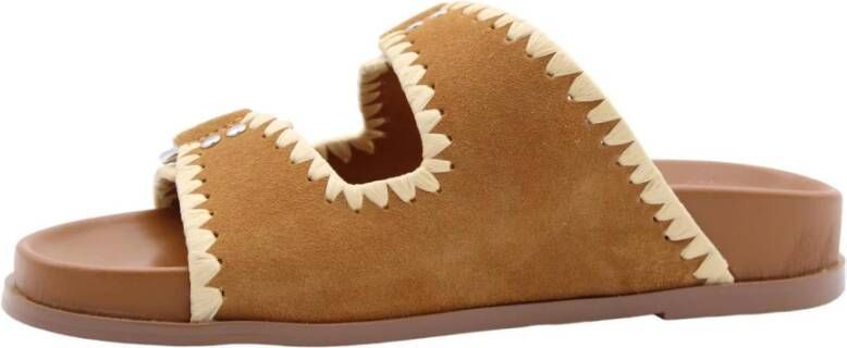 Bibi Lou Stijlvolle Zomer Slippers Brown Dames