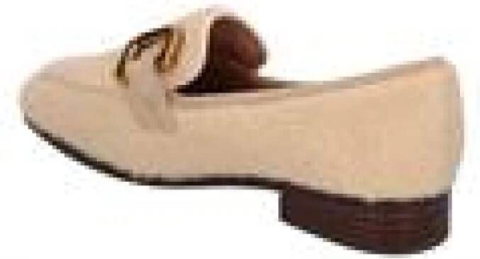 Bibi Lou Mocassin Sandalen met Suède Afwerking Beige Dames