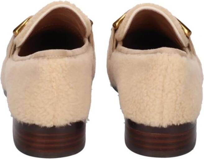 Bibi Lou Mocassin Sandalen met Suède Afwerking Beige Dames