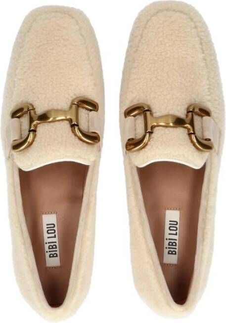 Bibi Lou Mocassin Sandalen met Suède Afwerking Beige Dames