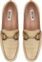 Bibi Lou Raffia Mocassins Ronde Neus Metalen Detail Beige Dames - Thumbnail 4