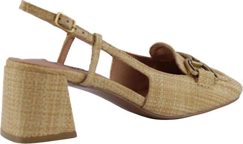 Bibi Lou Rafia Beige Stijlvolle Sandalen Beige Dames