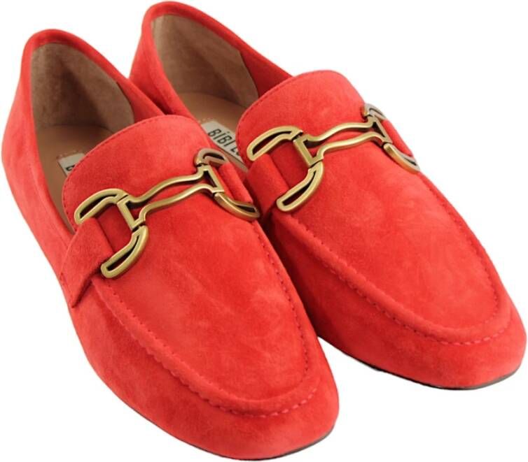 Bibi Lou Rode Suède Loafer Schoen Red Dames