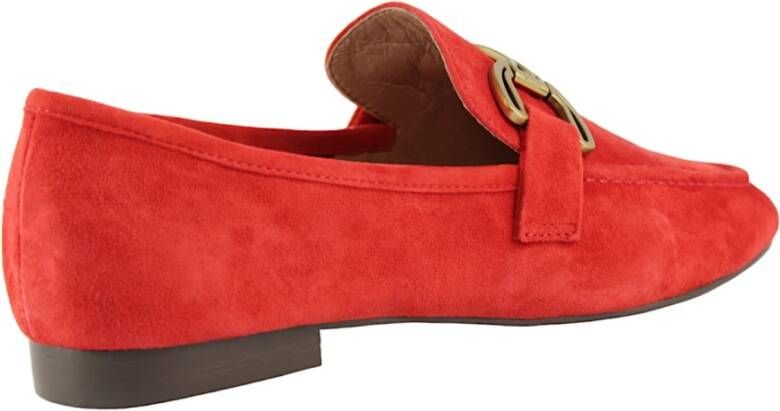 Bibi Lou Rode Suède Loafer Schoen Red Dames