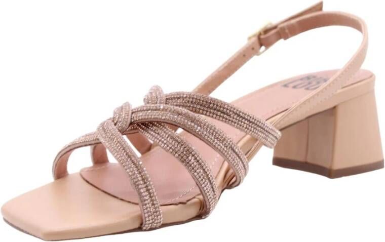 Bibi Lou Hoge Hak Kabul Sandalen Beige Dames