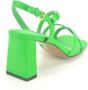 Bibi Lou Stijlvolle Leren Hoge Hak Sandalen Groen Dames - Thumbnail 2