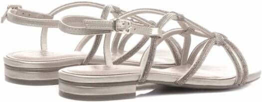 Bibi Lou Sandalen van leer en stof met strass Gray Dames