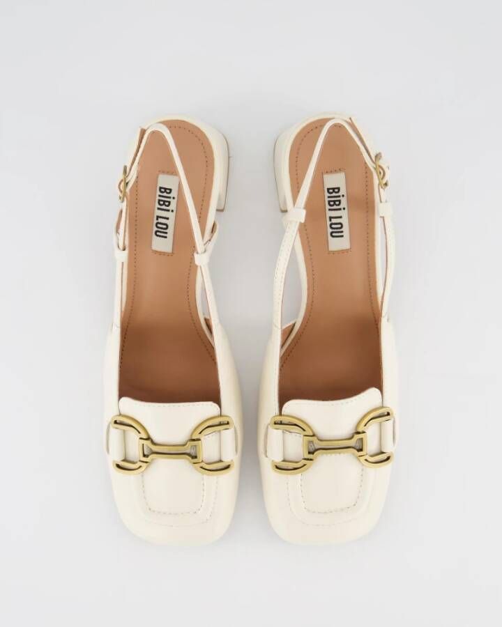 Bibi Lou Slingback Sandalen Wit White Dames