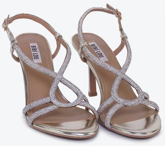 Bibi Lou Spiegelplatinahoge hak sandalen Gray Dames