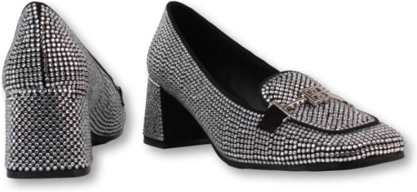 Bibi Lou Strass Tina Pump met Metalen Gesp Gray Dames