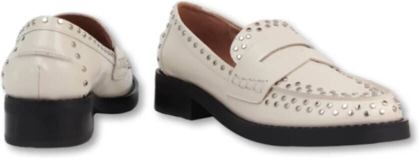 Bibi Lou Studded White Loafer The Roberta White Dames